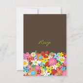 Spring Flowers Garden Whimsical Wedding RSVP Card (Rückseite)