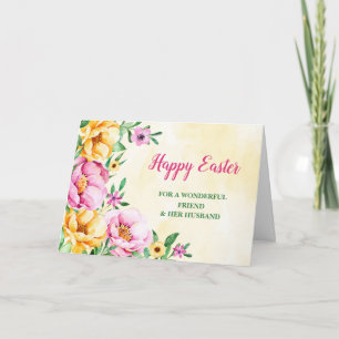 Spring Flowers Happy Oaster Friend Husband Feiertagskarte
