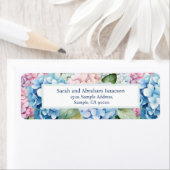 Spring Flowers Hydrangeas Rücksendeadressen-Aufkle (Insitu)