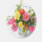 Spring flowers in basket keramikornament (Links)