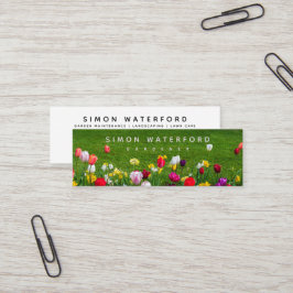 Spring Flowers Mini Business Card Mini Visitenkarte