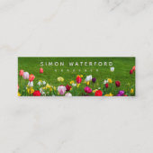 Spring Flowers Mini Business Card Visitenkarte (Vorderseite)