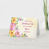 Spring Flowers Niece Birthday Card Karte (Vorderseite)