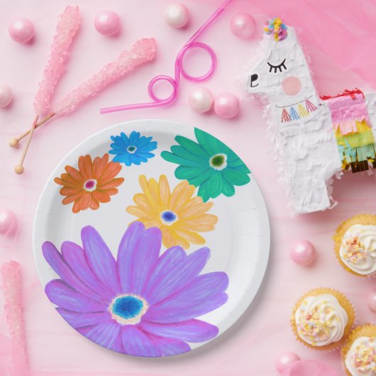 Spring Flowers  Pappteller (Party)