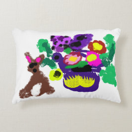 Spring flowers Rabbit joy Dekokissen