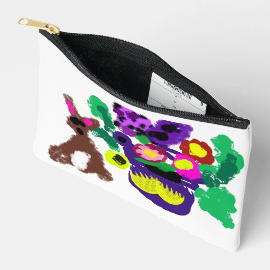 Spring flowers Rabbit joy Zubehörtasche (Offen)