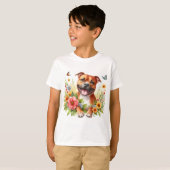 Spring Flowers Red Staffordshire Bull Terrier - T-Shirt (Vorne ganz)