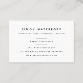 Spring Flowers UK & Euro Business Card Visitenkarte (Rückseite)