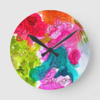 Spring Flowers watercolour abstract art