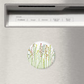 "SPRING FLOWERS" White Collection Magnet (In Situ (Geschirrspüler))