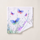 Spring Flying Butterfells Badetuch Set (Waschlappen)
