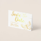 Spring Flying Save the Date Card Folienkarte (Vorderseite)