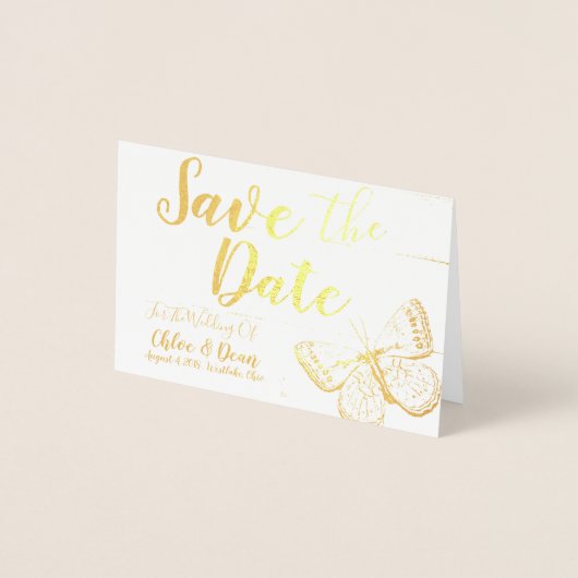 Spring Flying Save the Date Card Folienkarte (Vorderseite)