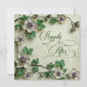 Spring Foliage Floral Wedding Invitation Einladung (Rückseite)