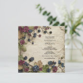 Spring Foliage Rustic Wedding Invitation Einladung (Stehend Vorderseite)