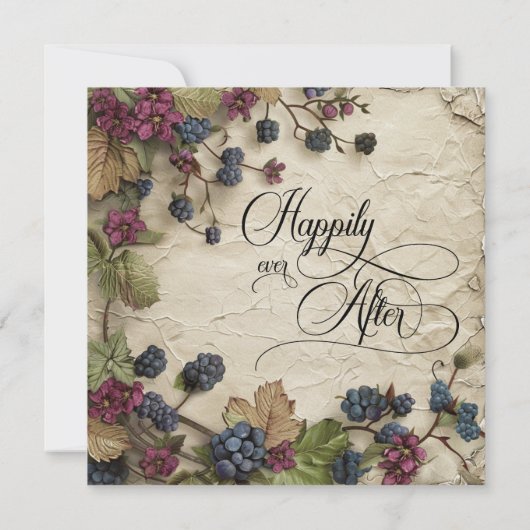 Spring Foliage Rustic Wedding Invitation Einladung (Rückseite)