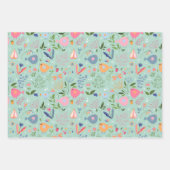 Spring Folk Art Gift Wrap Geschenkpapier Set (Vorderseite 2)