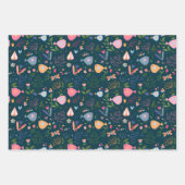 Spring Folk Art Gift Wrap Geschenkpapier Set (Vorderseite)