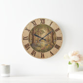 Spring Forest - Wall Clock Große Wanduhr (Zuhause)