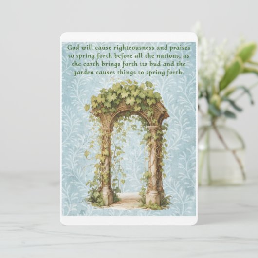 Spring Forth Feiertagskarte (Stehend Vorderseite)