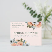 Spring Forward Business Realtor Mailer Postkarte (Stehend Vorderseite)