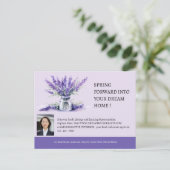 Spring Forward Real Anwesen Marketing Postkarte (Stehend Vorderseite)