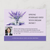 Spring Forward Real Anwesen Marketing Postkarte (Vorderseite)