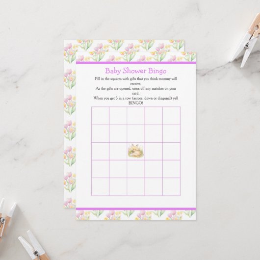 Spring Fox Baby Dusche Einladung (Vorderseite/Rückseite Beispiel)