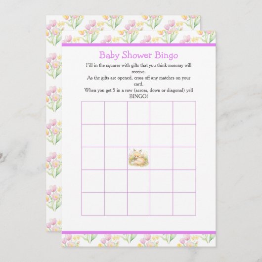 Spring Fox Baby Dusche Einladung (Vorne/Hinten)