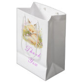 Spring Fox Baby Dusche Mittlere Geschenktüte (Vorderseite Schrägansicht)