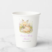 Spring Fox Baby Dusche Pappbecher (Rückseite)