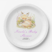 Spring Fox Baby Dusche Pappteller (Vorderseite)
