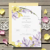 Spring Freesia Wreath Wedding Invitation Einladung