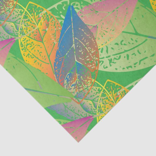 Spring Fresh Green Blätter Pattern Seidenpapier (Ausschnitt)