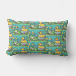 SPRING FROG & DUCK PRINCE OSTERE LUMBAR PILLOW LENDENKISSEN