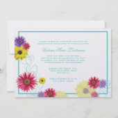 Spring Garden Abschluss Twin Foto Einladung (Rückseite)