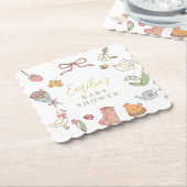Spring Garden Animals Baby Shower Untersetzer (angewinkelt)