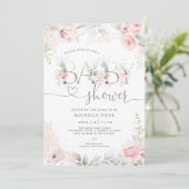 Spring Garden Baby Dusche Einladung (Stehend Vorderseite)