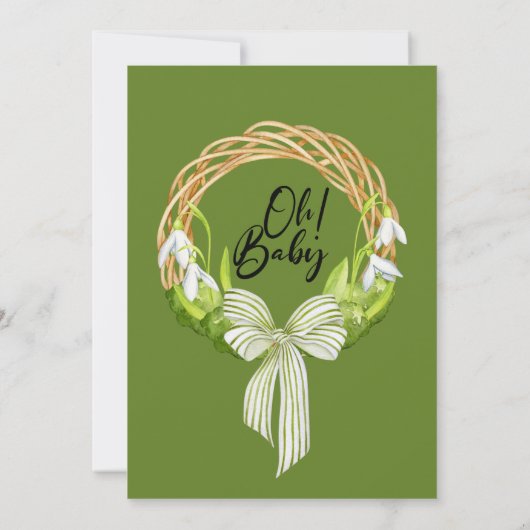 Spring Garden Baby Dusche Einladung (Rückseite)