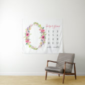 Spring Garden Baby Name Monthly Meilenstein Foto Wandteppich (Beispiel (Horizontal))