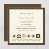 Spring Garden Babydusche Einladung (Vorne/Hinten)