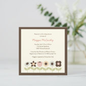 Spring Garden Babydusche Einladung (Stehend Vorderseite)