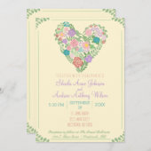 Spring Garden Blume Einladung Hochzeit (Vorne/Hinten)