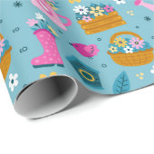 Spring Garden Blume Geschenkpapier (Rolleneckpunkt)