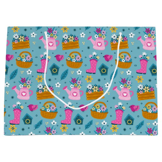 Spring Garden Blume Große Geschenktüte (Vorderseite)