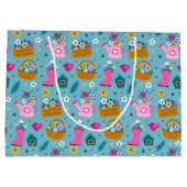 Spring Garden Blume Große Geschenktüte (Rückseite)