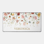 Spring Garden Blume Individuelle Name Office Schreibtischunterlage (Vorderseite)