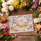 Spring Garden Blume Sun Hat Pink Baby Dusche Einladung