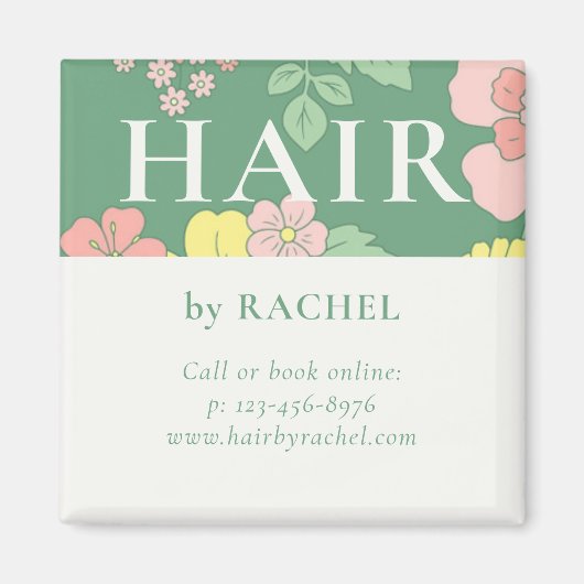 Spring Garden Boho Floral Marketing Magnet (Vorne)