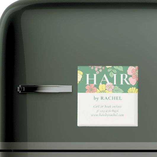 Spring Garden Boho Floral Marketing Magnet